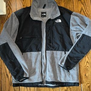 North face denali mens jacket medium grey/black in great condition M